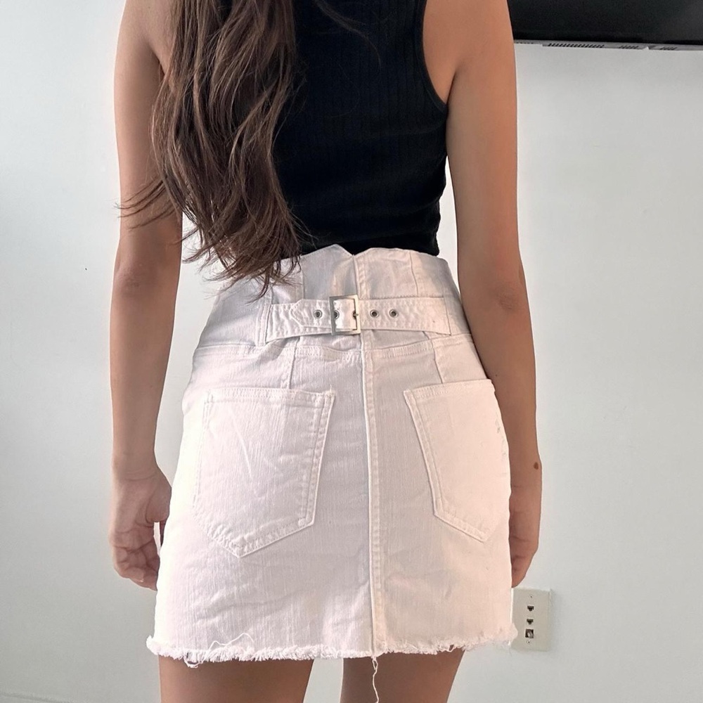 Free People Boho Coquette Whimsy Fairycore Coastal Utility Mini Skirt Sz 4
